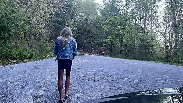 Exhibitionist Dominique out and about
