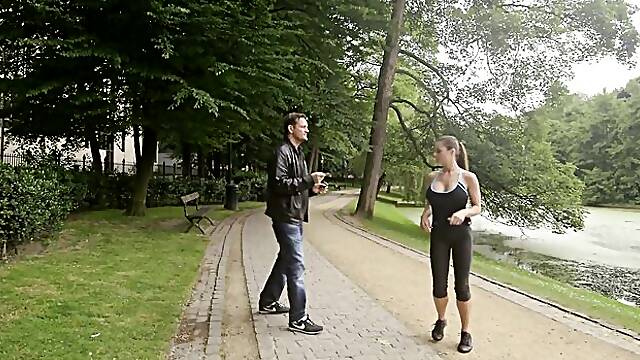 Watch cheerful Cathy Heaven and Ian Scotts action