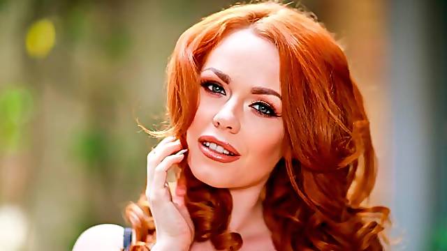 Redhead sex goddess Ella Hughes looks good from behind