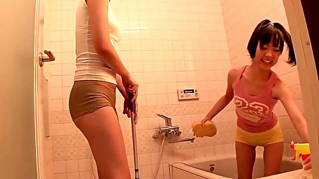 Ryo Sena, and Rabu Saotome Asian chicks into lesbian sex play