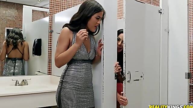 Kendra Lust And Kendra Spade Getting Fucked In Public Toilet