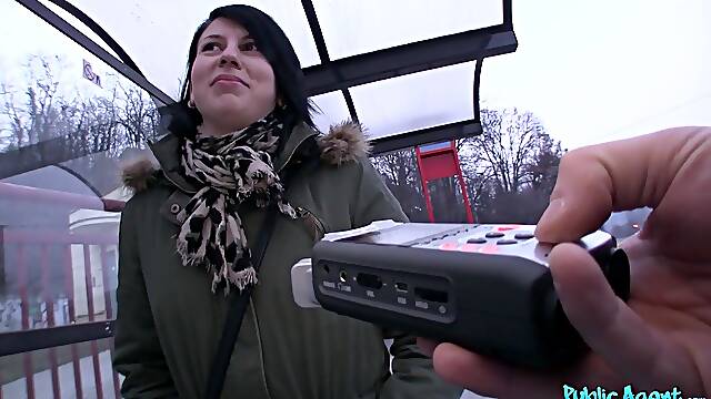 MILF At Bus Stop Takes Strangers Cum To Pay Rent 1