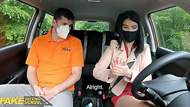 Fake Driving School Lady Dee sucks instructor shlong