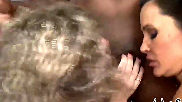 Tan Brunette hair Lisa Ann & mother I'd like to fuck Sara Jay Ride Mr. Marcus Giant Jock!