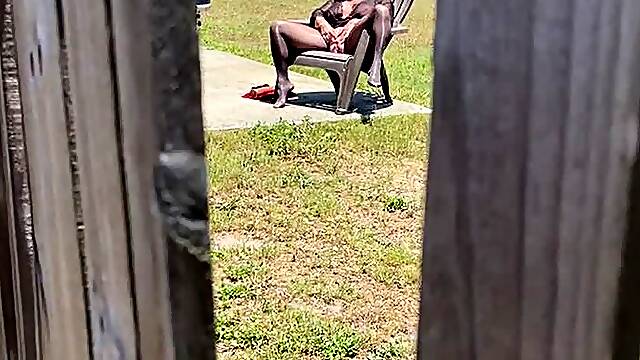 Neighbor peeked in while I fucked myself, invited him in and sucked his cock and let him fuck me