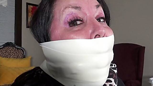 Gina instructs you to gag the fuck out of her and tape her tight