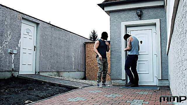 Masked burglars end up fucking both these hotties